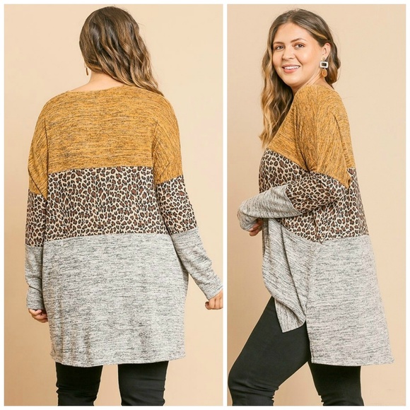 Feeling like Fall Top- Mustard Mix - Picture 2 of 2